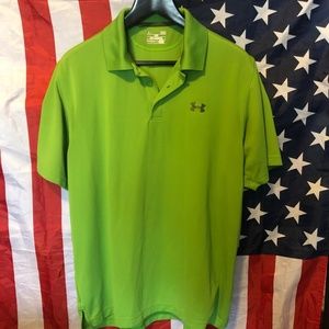 Under Armour Men's Green Polo Large